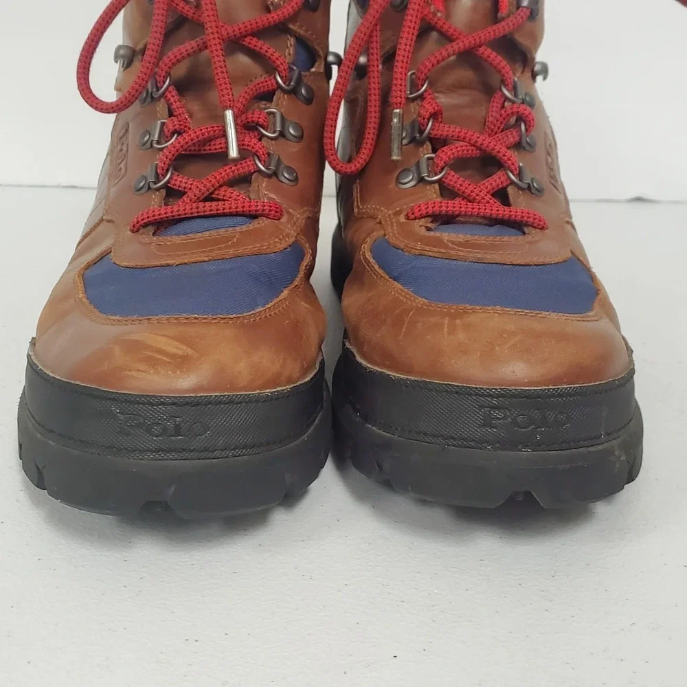 Polo Ralph Lauren‎ Mens Oslo Lace Tactical Boots Size 11 Brown Leather Gorpcore
